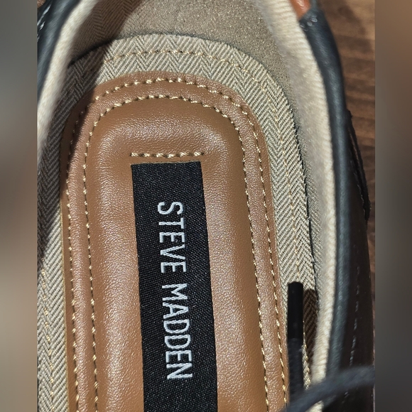 Steve Madden Men's Priam Black Leather Oxfords Size 9M - Picture 6 of 10